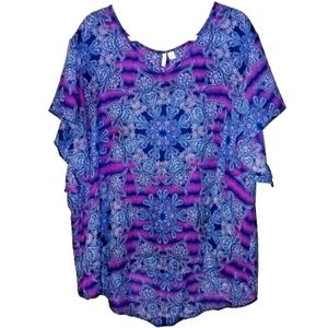 *SOLD on Ebay * Est. 1946 Purple Paisley Psychedelic 22/24W Blouse